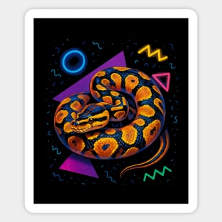 Retro Neon Albino Ball Python Magnet